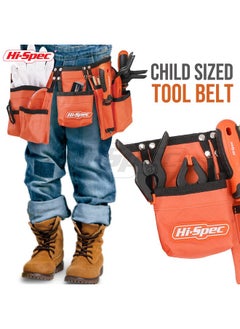 Hi-Spec 16Pc Orange Kids Tool Kit Set & Child Size Tool Belt. Real Metal Hand Tools For Diy Building Woodwork & Construction Learning Tool Kit For Kids  - Image 4