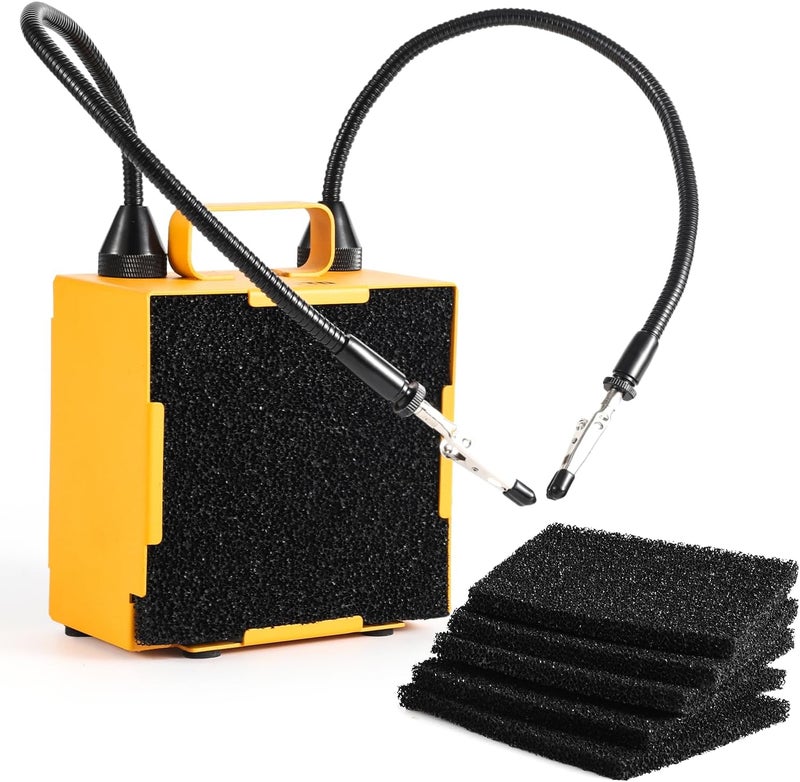 KOTTO Solder Fume Extractor with 2 Magnetic Helping Hands and 5 Carbon Filters -Breathe Fresh Air for various Welding Scenarios, Essential for DIY Soldering, Phone Repair, Hobbies, Jewelry, and Crafts - Image 1