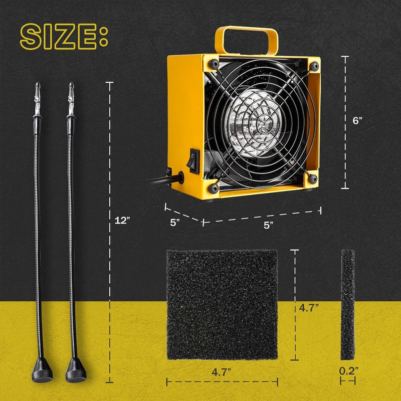 KOTTO Solder Fume Extractor with 2 Magnetic Helping Hands and 5 Carbon Filters -Breathe Fresh Air for various Welding Scenarios, Essential for DIY Soldering, Phone Repair, Hobbies, Jewelry, and Crafts - Image 5