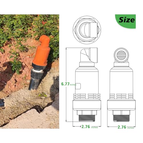 UPLYKKE Air Relief Valve, Vacuum and Air Release Valve for Irrigation System - NPT Threaded Interface - Image 5