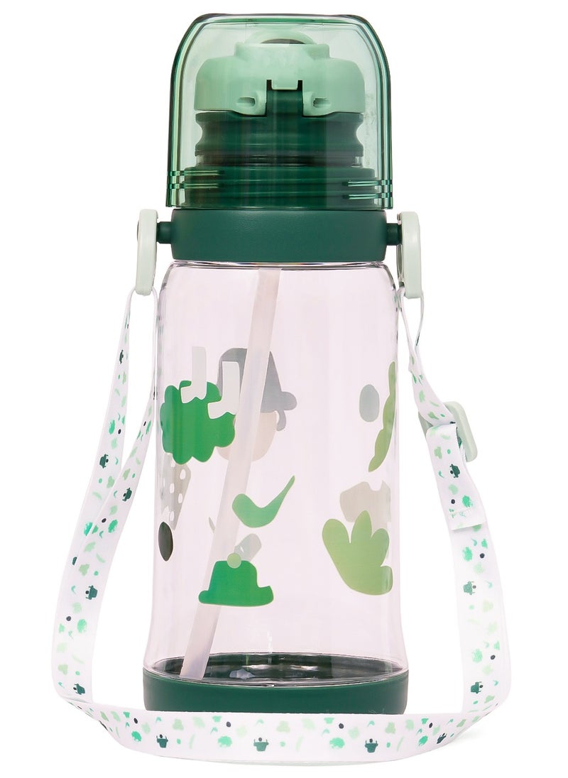 Eazy Kids Water Bottle 600Ml With Straw - Green  - Image 2