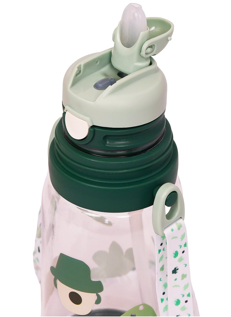 Eazy Kids Water Bottle 600Ml With Straw - Green  - Image 4