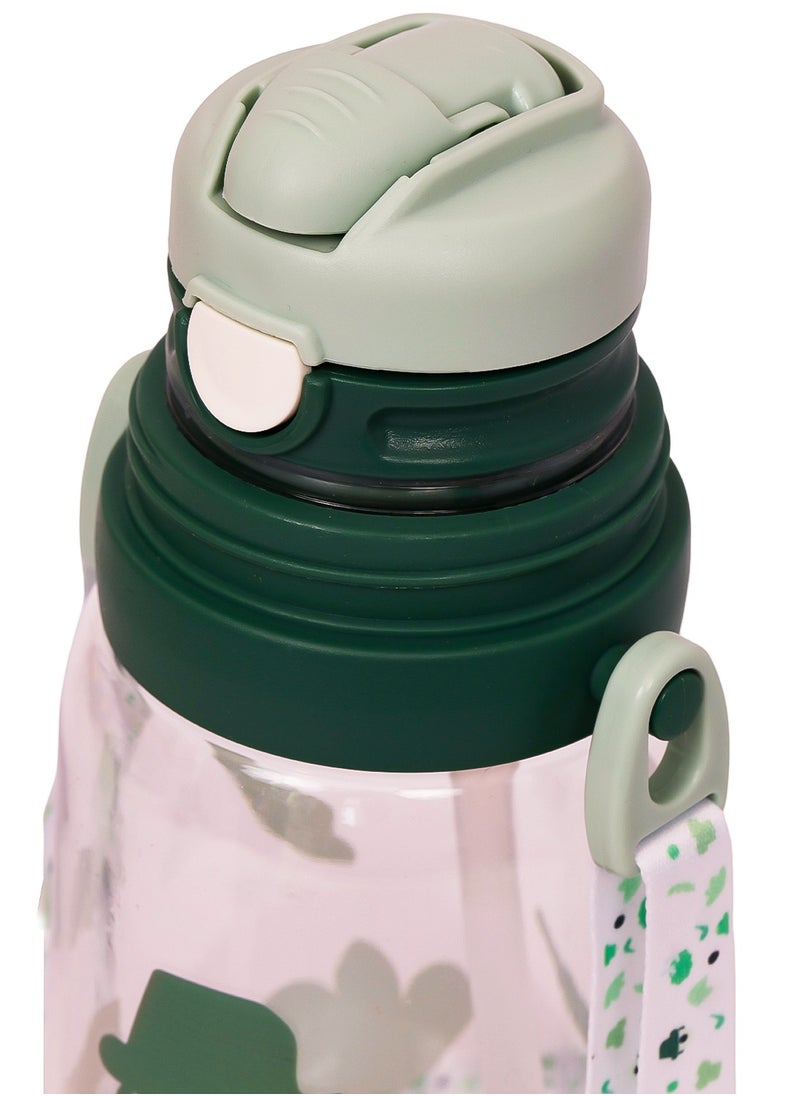 Eazy Kids Water Bottle 600Ml With Straw - Green  - Image 3