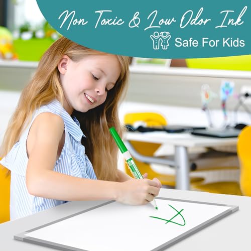 EXTRIC Green Dry Erase Markers Fine Tip, 12 Count Whiteboard Markers, Fine Tip Dry Erase Marker Bulk Classroom Pack White Board Marker for Teachers and Students - Image 3