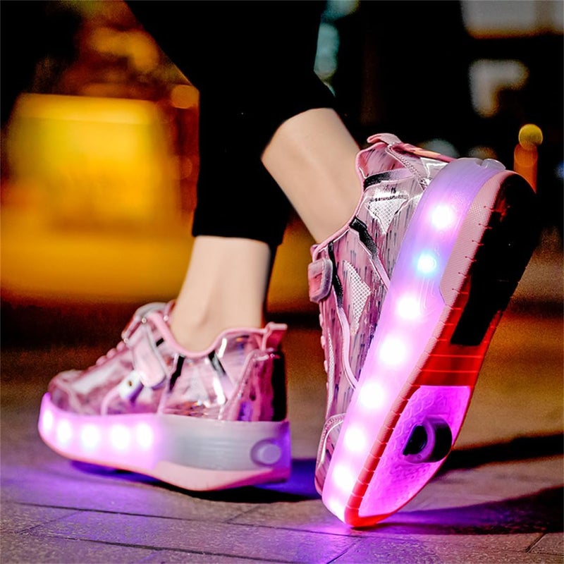 HFXC Kid Roller Skates With Wheels LED Light Color Shiny Shoes - Boys Girls Gifts - Image 5