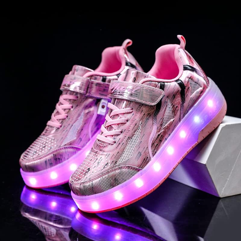 HFXC Kid Roller Skates With Wheels LED Light Color Shiny Shoes - Boys Girls Gifts - Image 2