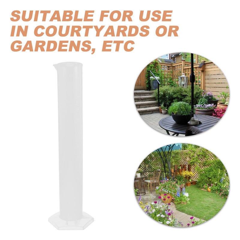 Large 500ml Plastic Rain Gauge Replacement Tube with White Scale for Garden Lawn Outdoor - Image 4