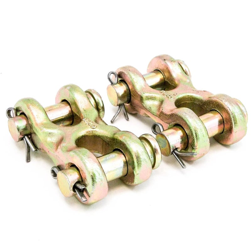 Red Hound Auto 2 Safety Chain Repair Links 3/8 Inches Twin Clevis 6600 WLL - Image 1