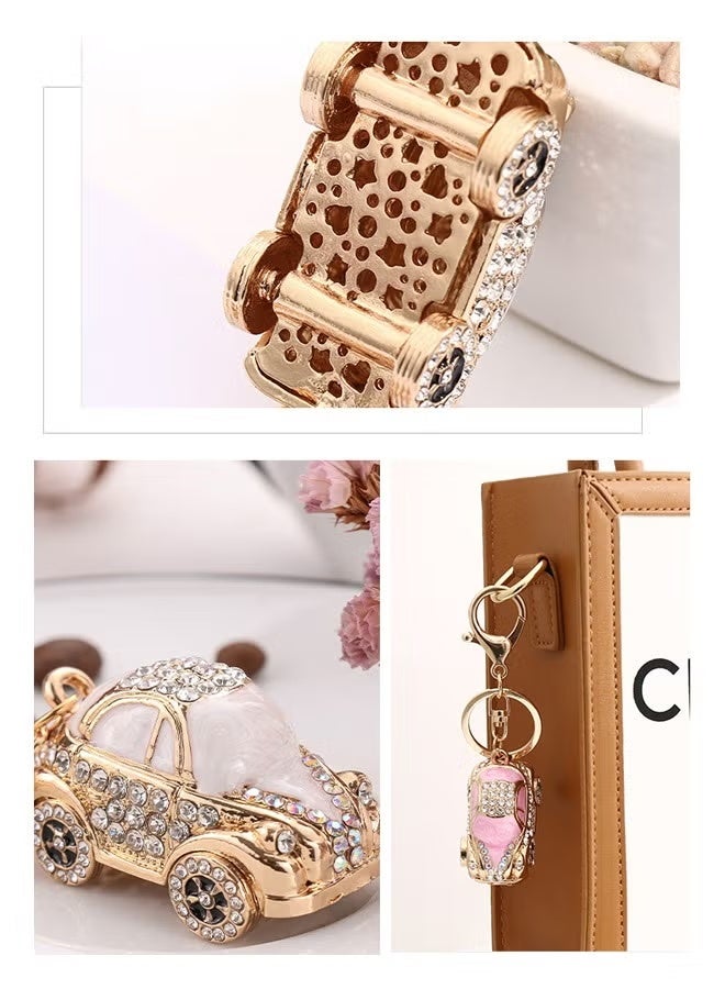 Mini Car Charm Car Key Chain Pendant Cartoon Cute Creative Small Gift - Image 3