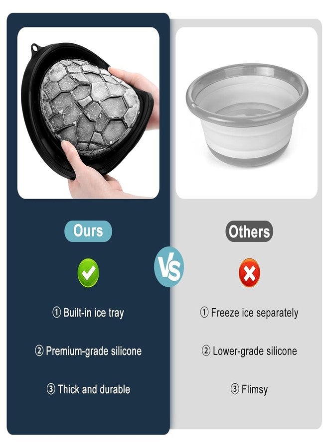 Onprix Foldable Silicone Ice Bath Bowl with Built-in Ice Tray - Portable Cold Compress Treatment for Skin Tightening, Durable Lightweight Facial Cold Therapy Bowl, Cooling for Swelling Relief-Multi - Image 3