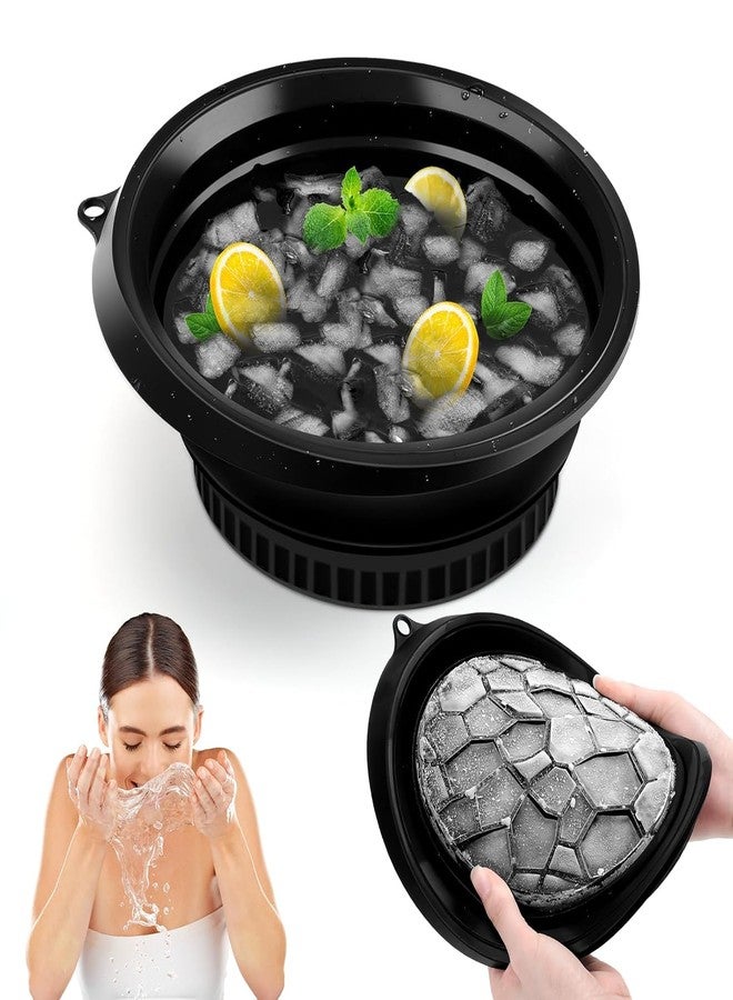 Onprix Foldable Silicone Ice Bath Bowl with Built-in Ice Tray - Portable Cold Compress Treatment for Skin Tightening, Durable Lightweight Facial Cold Therapy Bowl, Cooling for Swelling Relief-Multi - Image 1