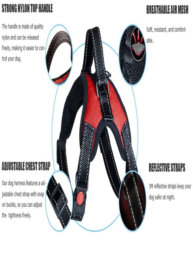 Smart Pups Vest Harness for Dogs Large Size with Padded Black Rope Leash Comfortable &Breathable & Durable -Dog Harness for Large German Shepherd Vest Harness for Dog (Pack 1) - Image 4