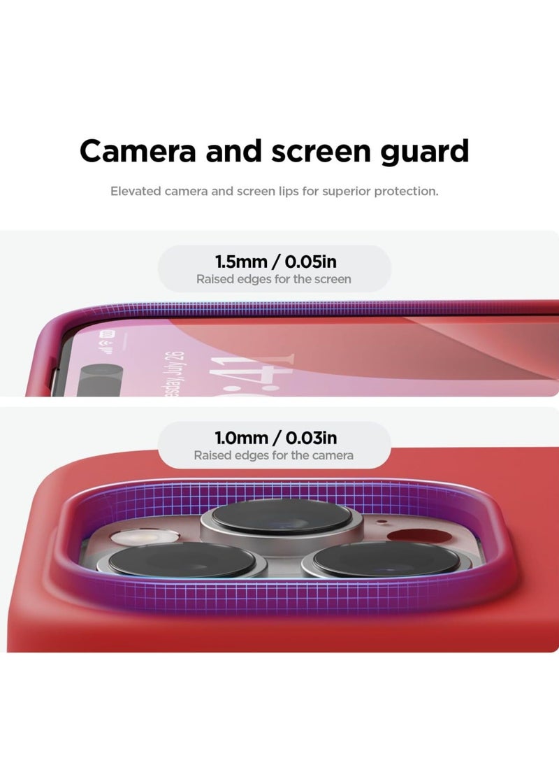 iPhone 16 Pro Case - Slim, Shockproof, Full-Body Protection, Anti-Scratch with Soft Microfiber Lining - Bold Red - Image 3