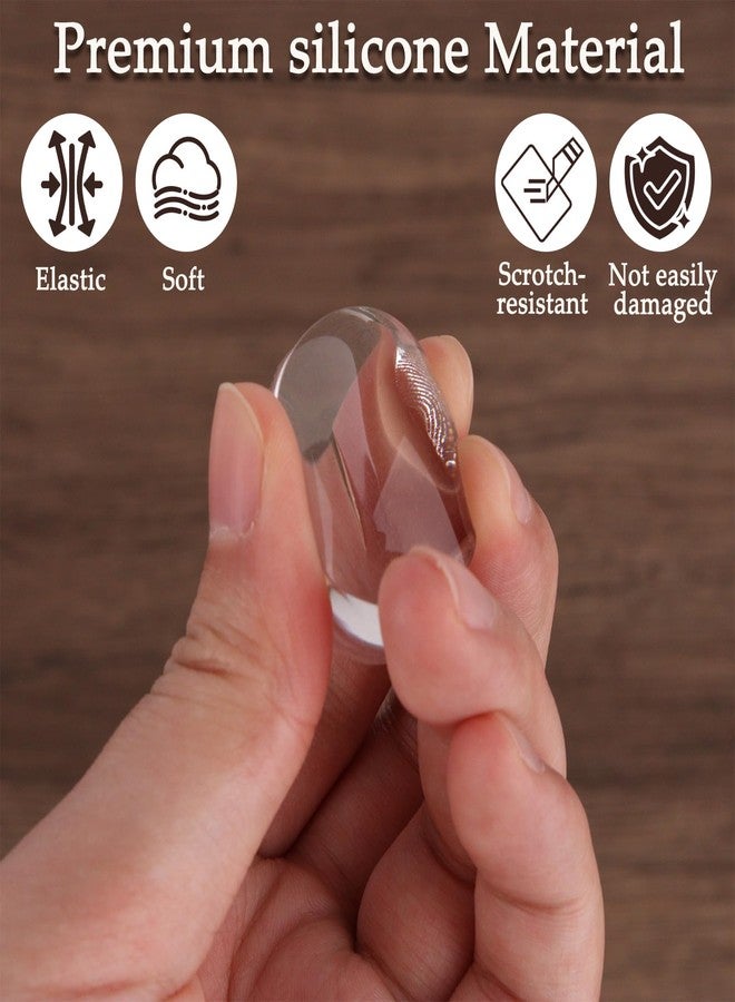 YOLCAR 4Pcs Silicone French Tip Nail Stamp Kit, Soft Jelly Stamper with Replacement Nail Stamper Heads and Scraper for Home DIY Nail Salons - Image 3