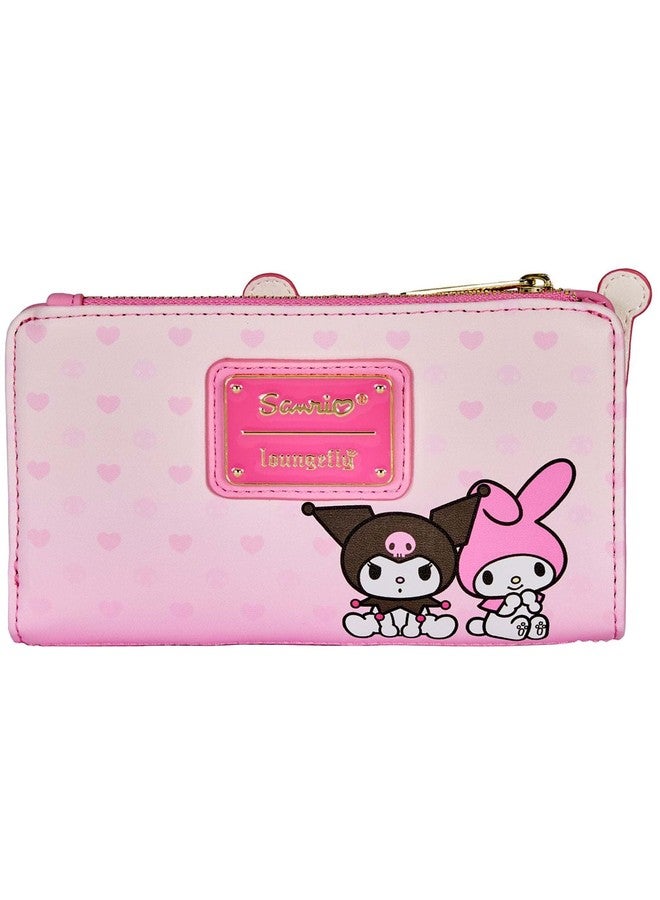 لاونج فلاي محفظة Loungefly Sanrio My Melody و Kuromi، ثنائية الطي، وردية اللون - Image 3