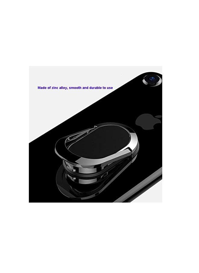 PROMASS - Metal Cell Phone Ring Holder Mobile Phone Finger Ring Stand for iPhone, Samsung Series, Huawei, Xiaomi, 360 Degree Free Rotation (Black) - Image 1