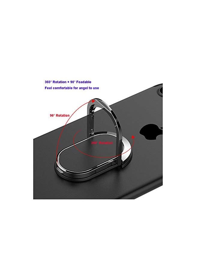 PROMASS - Metal Cell Phone Ring Holder Mobile Phone Finger Ring Stand for iPhone, Samsung Series, Huawei, Xiaomi, 360 Degree Free Rotation (Black) - Image 1