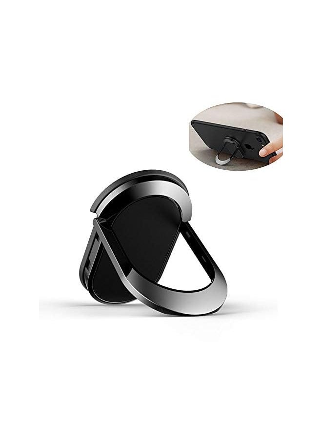 PROMASS - Metal Cell Phone Ring Holder Mobile Phone Finger Ring Stand for iPhone, Samsung Series, Huawei, Xiaomi, 360 Degree Free Rotation (Black) - Image 1