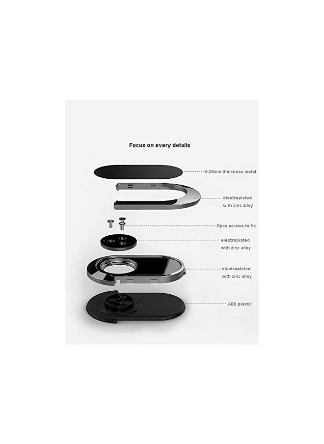 PROMASS - Metal Cell Phone Ring Holder Mobile Phone Finger Ring Stand for iPhone, Samsung Series, Huawei, Xiaomi, 360 Degree Free Rotation (Black) - Image 1