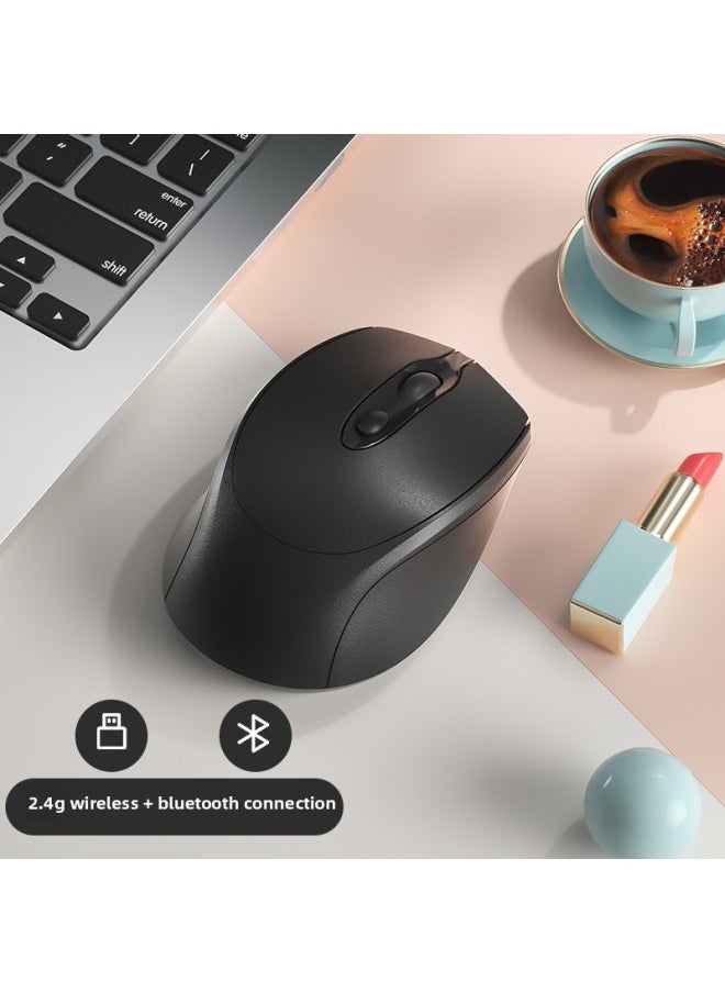 Generic - Wireless Mouse Bluetooth Silent Rechargeable Battery Office Mouse Notebook Desktop Computer Type-C Boys And Girls-Specification:[vitality Powder] Bluetooth + 2.4g Wireless Version ★ Charging Mute ★ →free Mouse Pad - Official Standard - Image 1