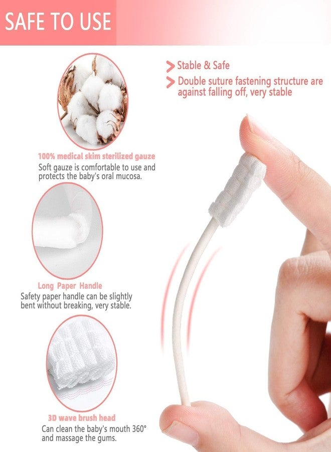 Fealtin Baby Tongue Cleaner Gauze, Baby Toothbrush Disposable Oral Cleaner, Toddler Toothbrush for Tooth Mouth Gum Clean, Infant Toothbrush Oral Cleaning Stick Newborn, 30 Count - Image 2