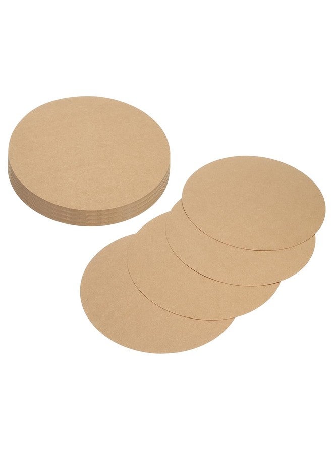 MECCANIXITY 24 Pcs Circle Card Stock, 10inch Round Cutouts Paper Thick Cardboard Circles for Crafts Paint Supply DIY Projects Bulletin Board Decor, Kraft Color - Image 1