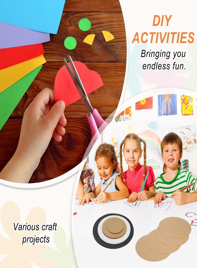 MECCANIXITY 24 Pcs Circle Card Stock, 10inch Round Cutouts Paper Thick Cardboard Circles for Crafts Paint Supply DIY Projects Bulletin Board Decor, Kraft Color - Image 5