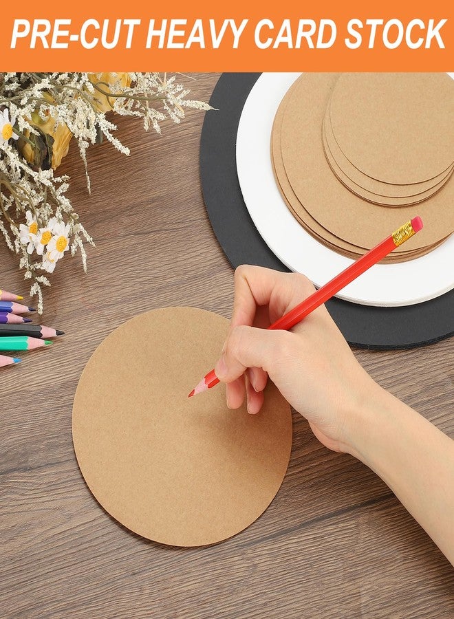 MECCANIXITY 24 Pcs Circle Card Stock, 10inch Round Cutouts Paper Thick Cardboard Circles for Crafts Paint Supply DIY Projects Bulletin Board Decor, Kraft Color - Image 4