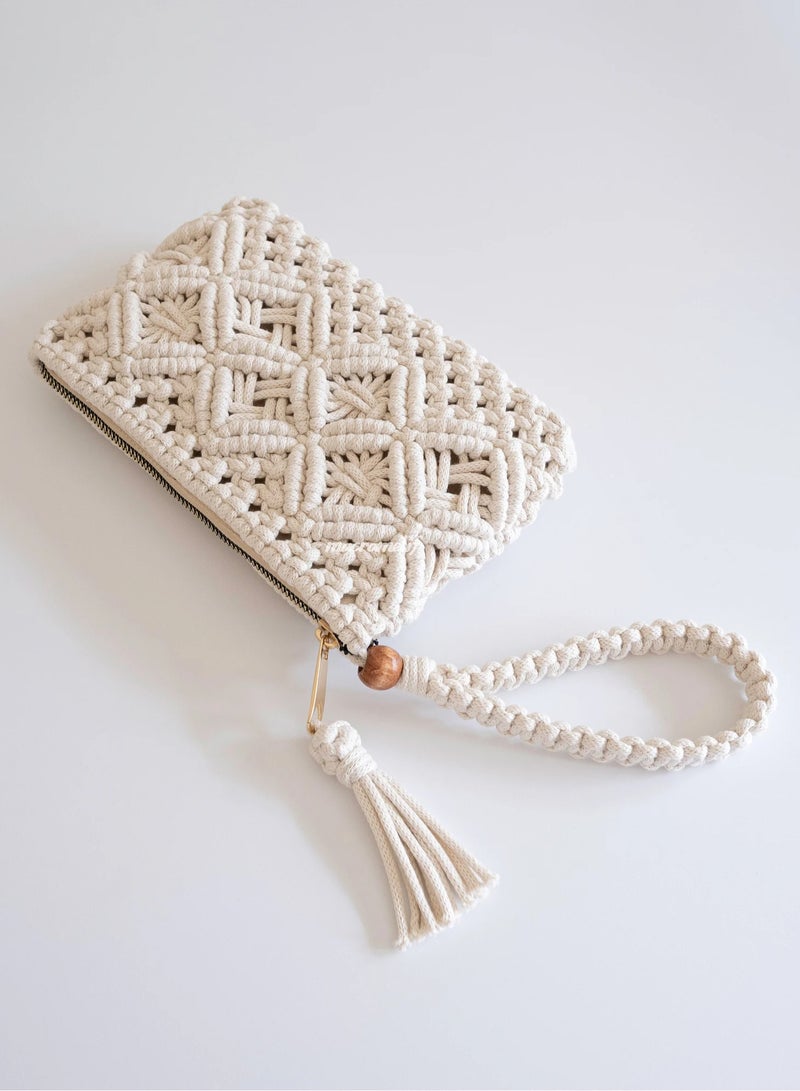 انتيكيانو حقيبة كلتش مكرمية - Image 2