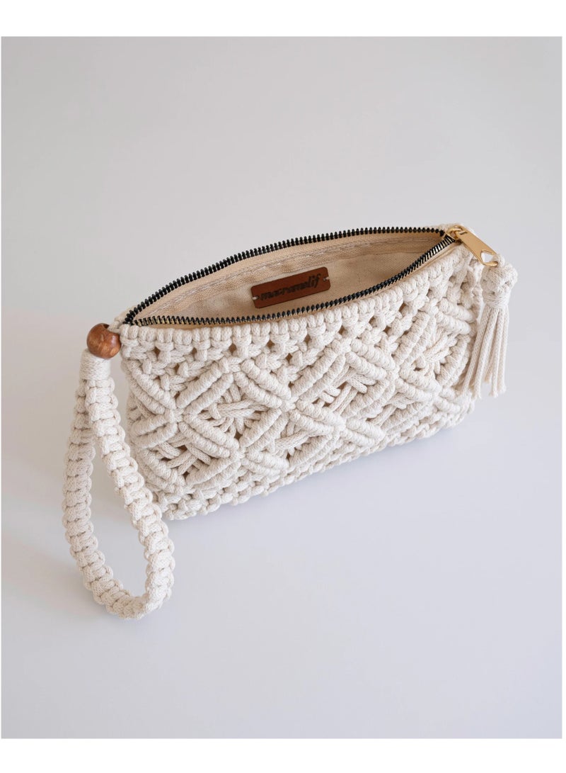 انتيكيانو حقيبة كلتش مكرمية - Image 1