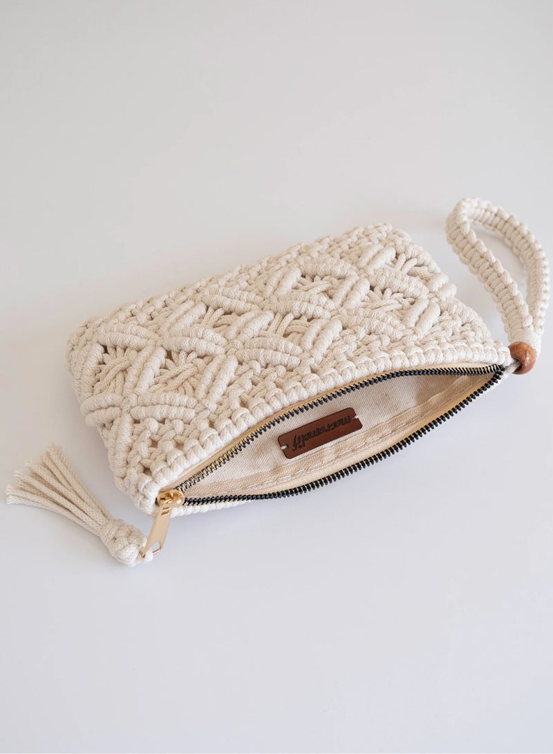 انتيكيانو حقيبة كلتش مكرمية - Image 3