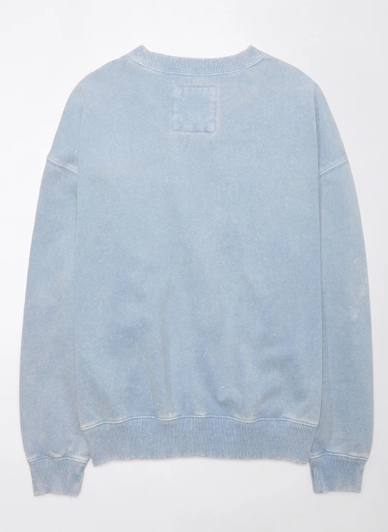 امريكان ايجل Crew Neck Graphic Fleece Sweatshirt