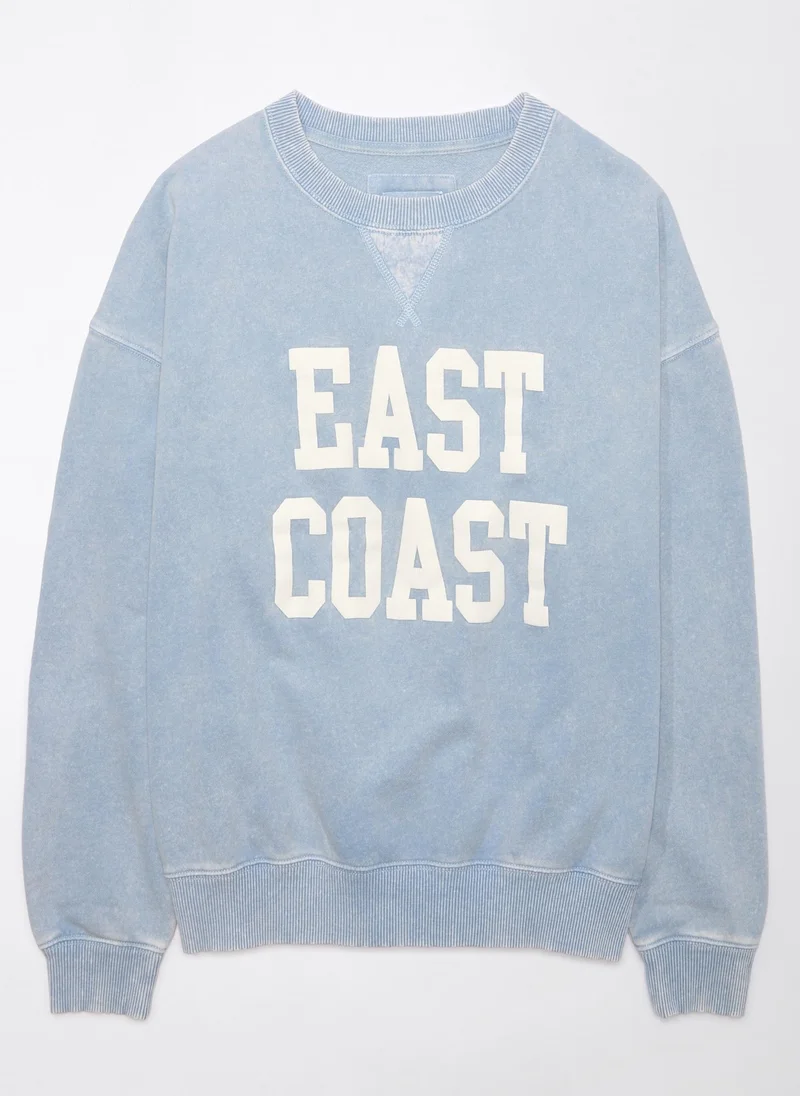 امريكان ايجل Crew Neck Graphic Fleece Sweatshirt