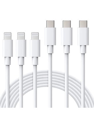 USB C to Lightning Cable MFi Certified 3Pack 6FT Fast iPhone 13 Charger Cable - Lightning to Type C Cable Compatible with iPhone 13 12 Pro 11 Max XS XR 8 Plus SE 2020 iPad Pro AirPods Pro - pzsku/ZF7490B101473C54B9C5FZ/45/_/1688648404/cab68016-3a38-4980-b077-3439dfd170c7