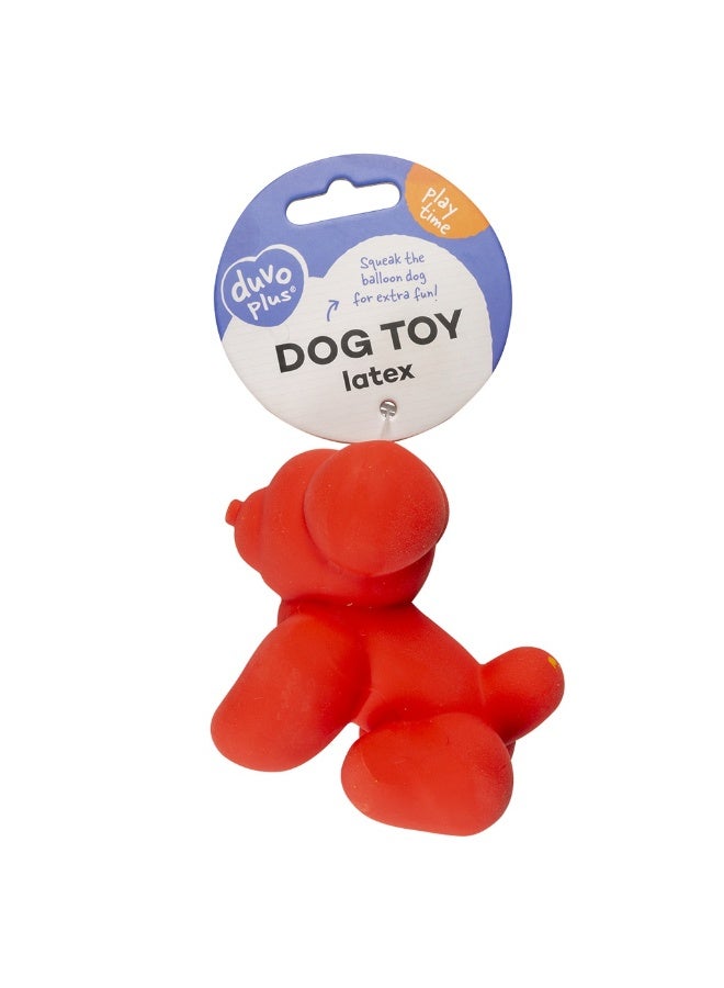 Duvo + Duvo+ Latex Balloon Pug 9.5X6X8.5Cm Red Dog Toy - Image 2