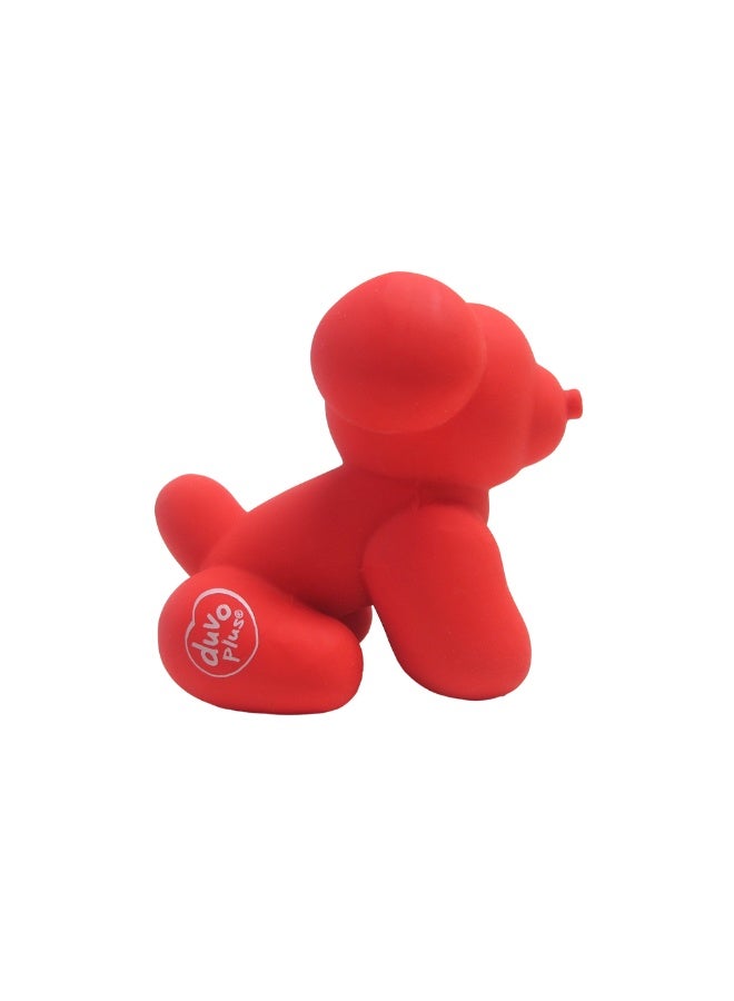 Duvo + Duvo+ Latex Balloon Pug 9.5X6X8.5Cm Red Dog Toy - Image 1