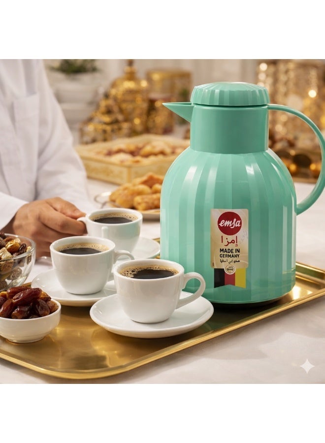 إمزا 🟢 ترمس إمزا سامبا الألماني 1 لتر – أخضر مخطط 🇩🇪✨ - Image 1