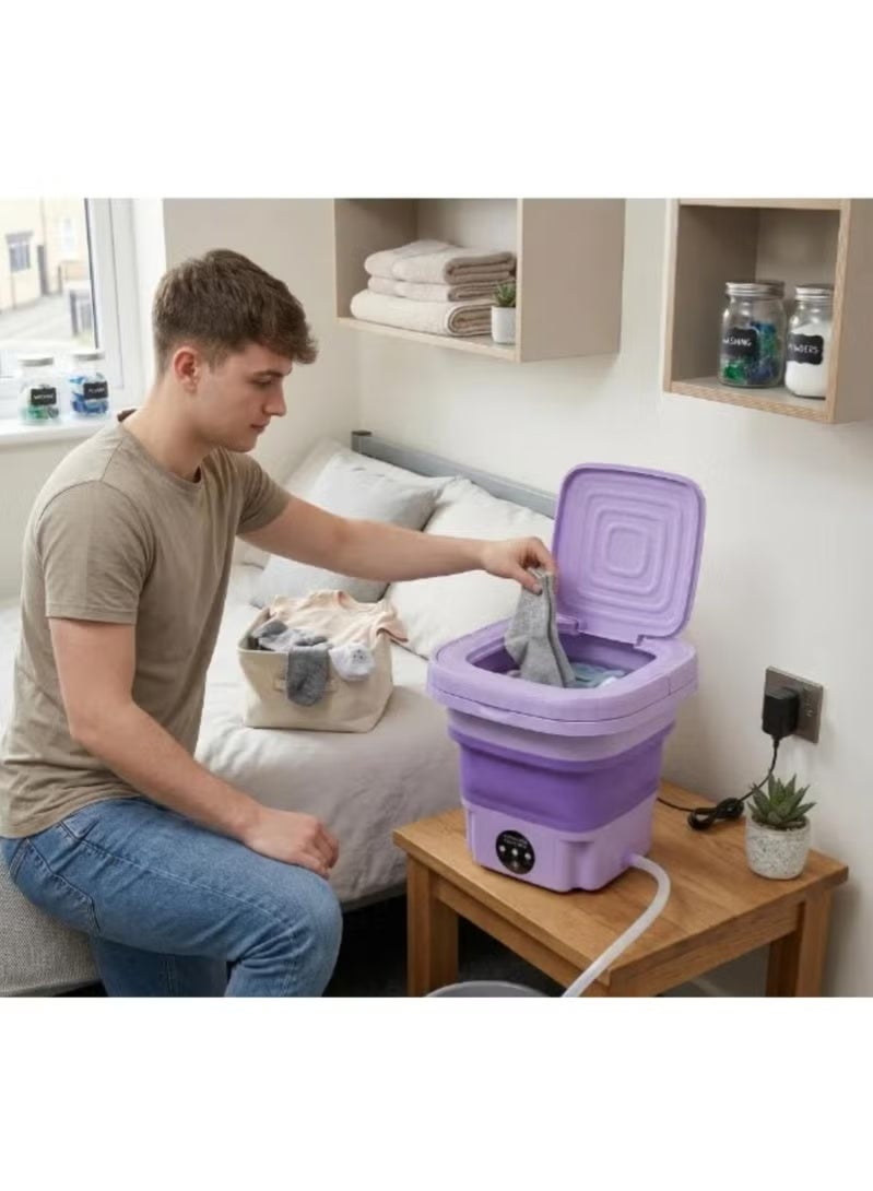 Mini Washing Machine, Foldable Washing Machine, Suitable for Small Spaces, Baby Clothes, Socks, Underwear, Easy to Store - Image 2