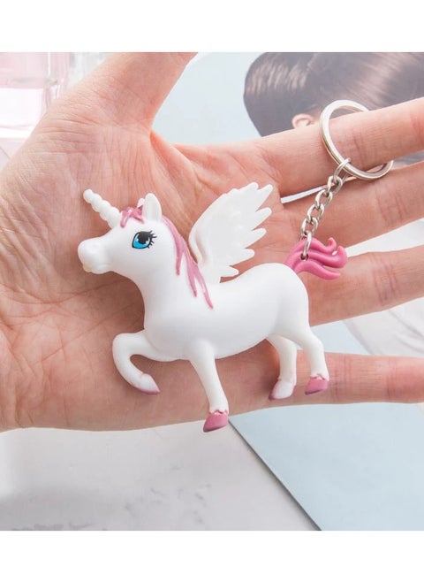 LED UNICORN KEYCHAIN with Light and Sound Cute Horse Noise Animal Key Chain Ring