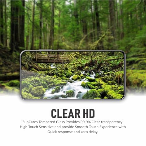 SupCares Tempered Glass for Samsung Galaxy S25 FE (6.7 Inch) With Installation Kit | Military-Grade Gorilla Screen Protector | Edge to Edge Coverage | Black - Image 3