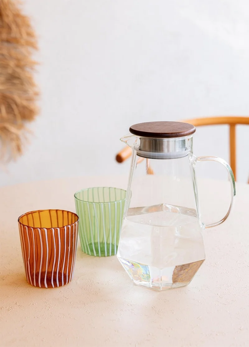 ذا ميا Line Water Glass Green 320 ml