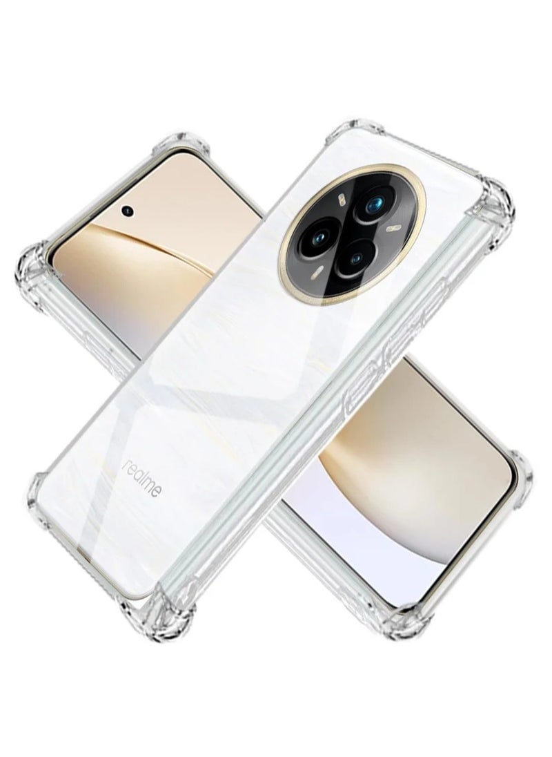 Generic Transparent Anti-drop Case for Realme 14 Pro+ Clear TPU Four Corners Protection Cover Soft funda  - Image 1