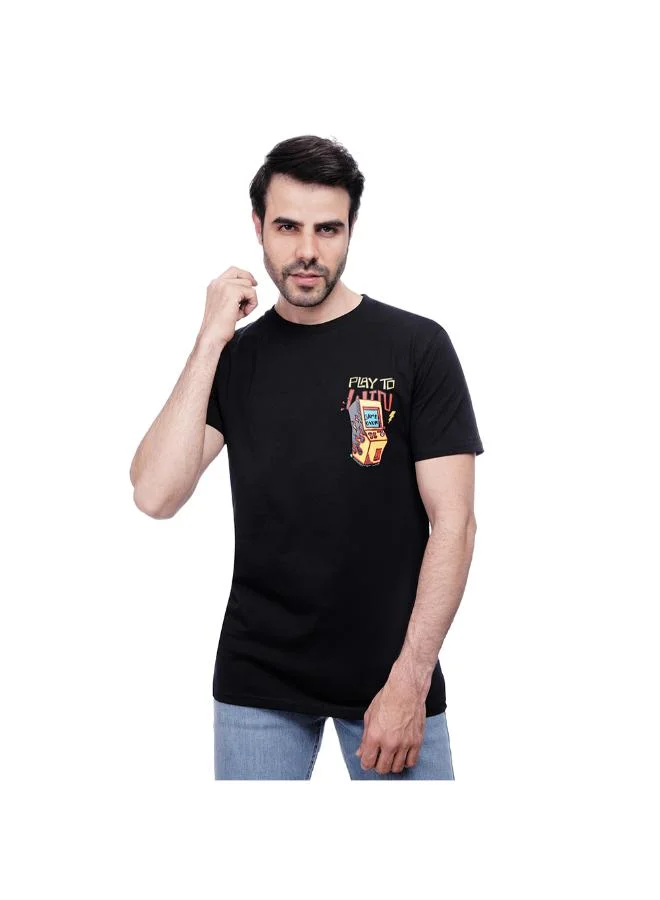 Coup Coup Men Printed Single Jersey T-Shirt 1000837 3XS - Black