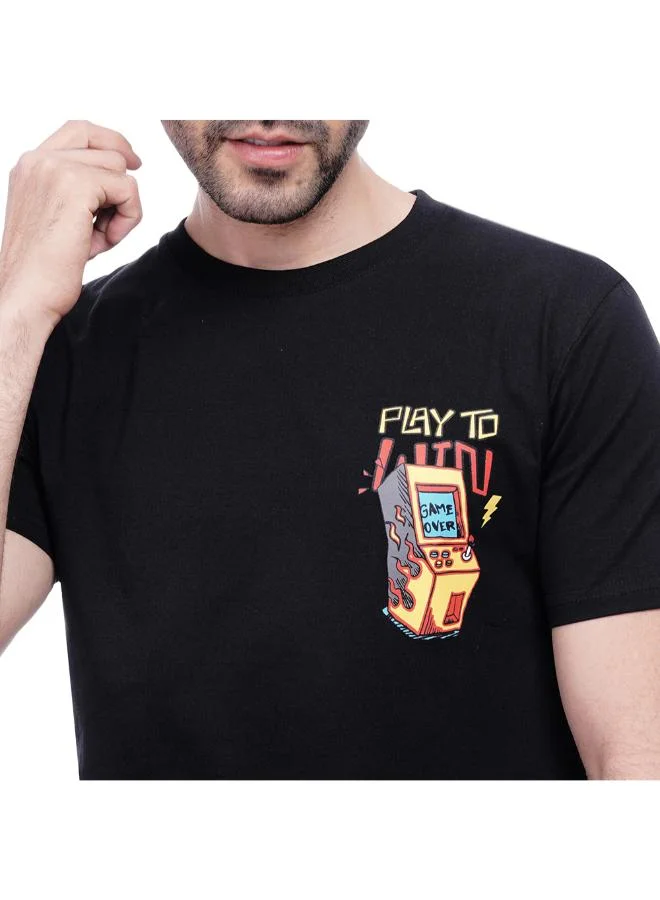 Coup Coup Men Printed Single Jersey T-Shirt 1000837 3XS - Black