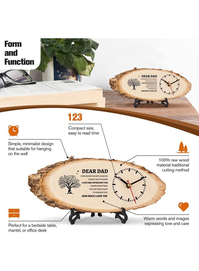 Wooden Clock Dad Birthday Gift - Image 2