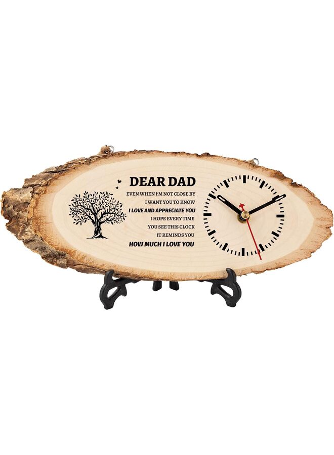Wooden Clock Dad Birthday Gift - Image 1