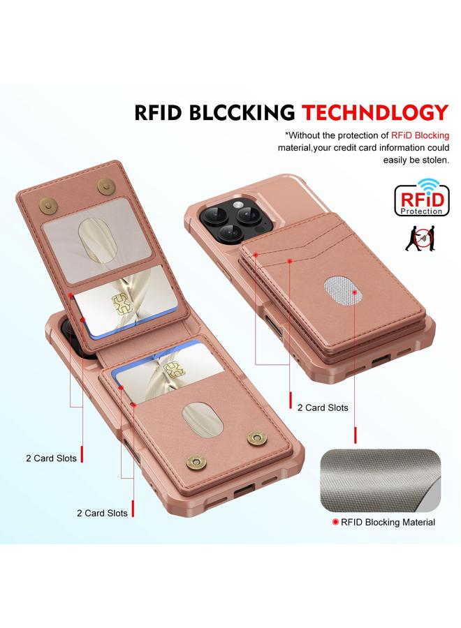 S-TOP Case For iPhone 14 Pro Max 2-in-1 Magnetic Wallet MagSafe Leather Back Phone Case - Image 3