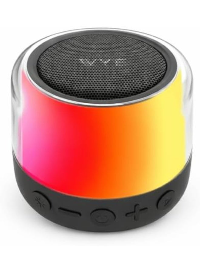 WYE Y-SKR04 Portable Mini Bluetooth Speaker with Dual LED Lights, TWS True Wireless Stereo Pairing, TF Card Player, Deep Bass Sound for Home Travel Outdoor - Image 1