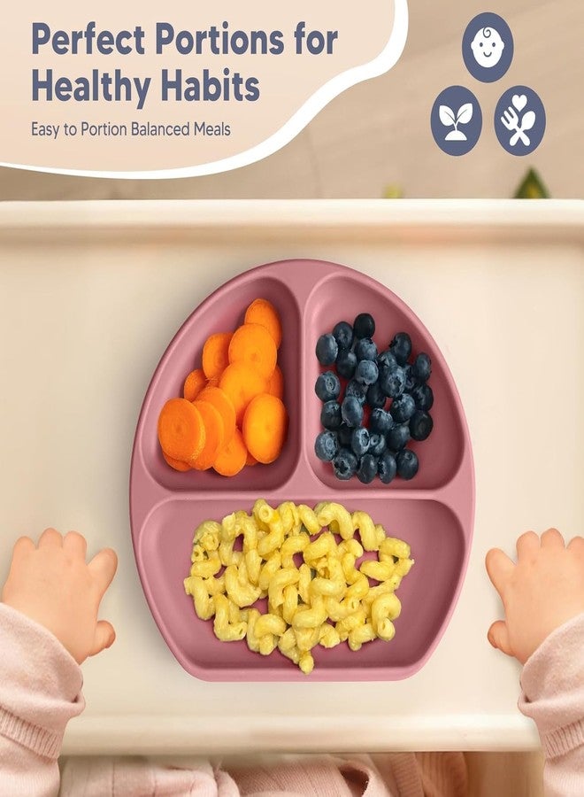 FICTIOUS 6-Piece Silicone Baby Feeding Set for Toddlers | Suction Bowl, Plate, Cup, Bib, Spoon & Fork | BPA-Free, Self-Feeding Weaning Kit | Multicolor, 6+ Months (Multicolor) - Image 4