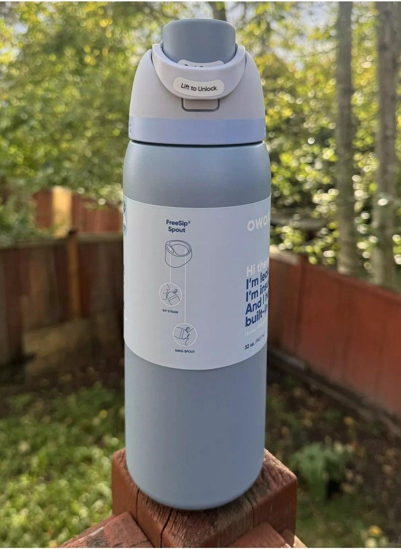 Owala （Sea Salt 24OZ）Freesip Insulated Stainless Steel Water Bottle With Straw For Sports And Travel, Bpa-Free,Freesip Insulated Stainless Steel Water Bottle With Straw For Sports And Travel, Bpa-Free - Image 3